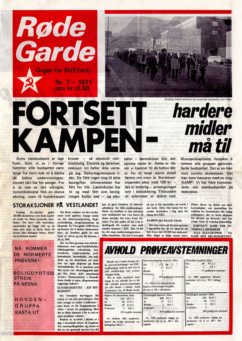 Røde Garde nr 7, 1971